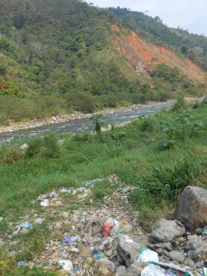 River and garbage dump in Satipo