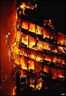 Windsor Building burning